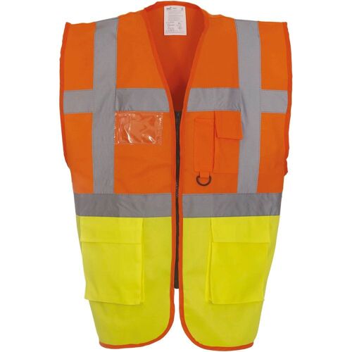 Gilet multifonction haute visibilité Yoko Jaune / Orange 3XL