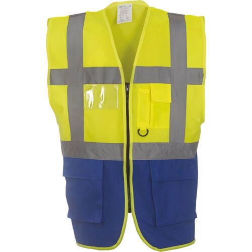 Gilet multifonction haute visibilité Yoko Bleu Royal / Jaune S