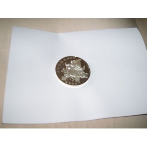 Medaille Pays Liberia 1 $ Serie Monnaie Europeenne 1.1.2002 Irlande 10 Cents Inlay