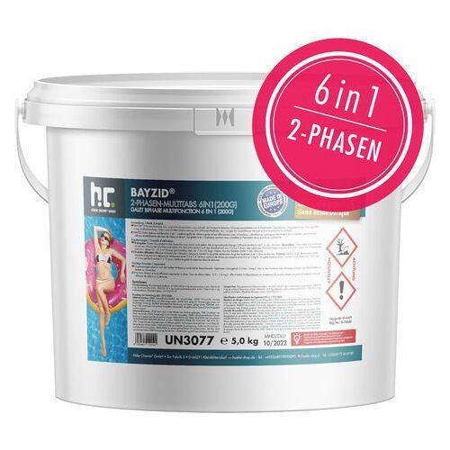 1 x 5 kg 5 Kg Galets de chlore biphase 6en1 (200g)