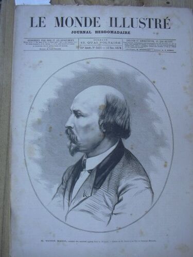 Le Monde Illustre N°1023 M. Victor Massé, Auteur Du Nouvel Opéra Paul Et Virginie