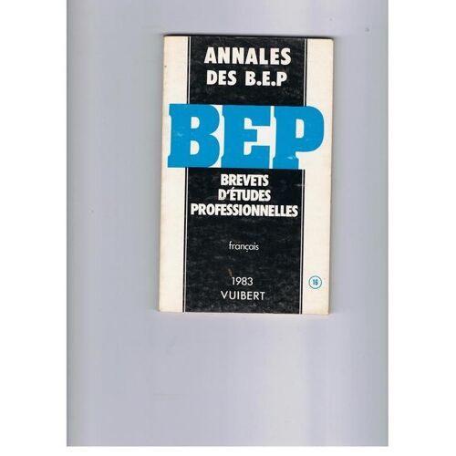 Annales Des B.E.P Français