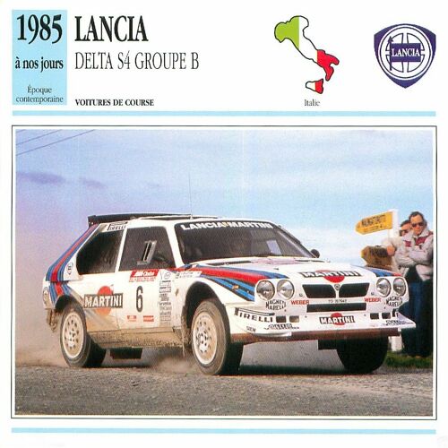 Fiche Atlas Voiture Lancia Delta S4 Goupe B