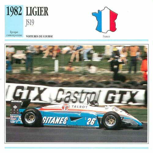 Fiche Atlas Voiture Ligier Js19