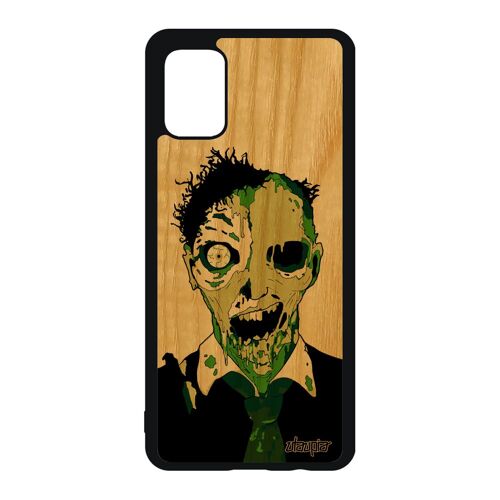 Coque Silicone Galaxy A51 Bois Zombie Mort Vivant Apocalypse Epouvante Halloween Personnalisé Case Homme Gore Housse Motif Samsung