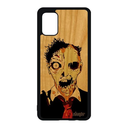 Coque En Bois Telephone Galaxy A51 Silicone Mort Vivant Etui Revenant Horreur Personnalisé Squelette Zombie Portable Design Samsung