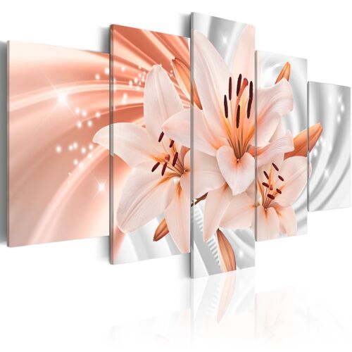 Tableau Fleurs Coral Lilies 200 x 100 cm