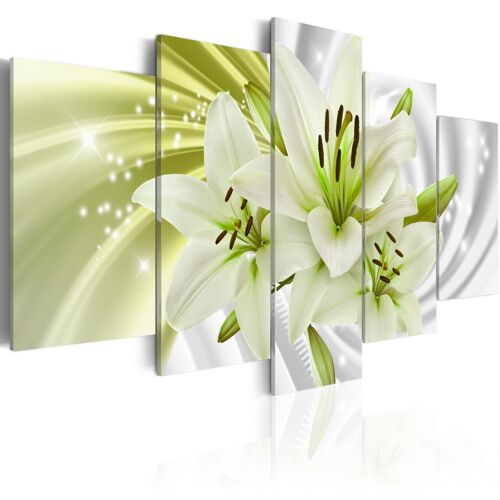 Tableau Fleurs Green Glow 100 x 50 cm