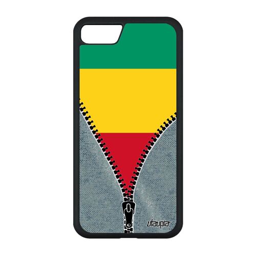 Coque Drapeau Guinee Guineen Iphone Se 2020 Silicone Coupe D'afrique Football Personnalisé Can Etui Foot Cover Case Jo Basket