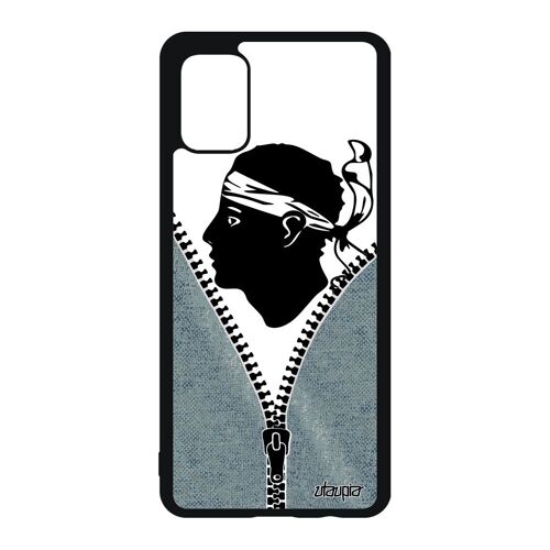 Coque En Silicone De Protection A51 Drapeau Corse Basket Jeans Football Housse Foot Corsica Mobile Design Samsung Galaxy