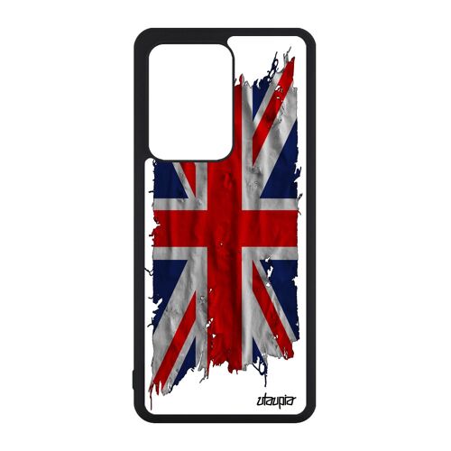 Coque Drapeau Union Jack Angleterre Anglais Pour Samsung S20 Ultra Silicone Jeux Olympiques Tissu Angleterre Coupe D'europe Galaxy