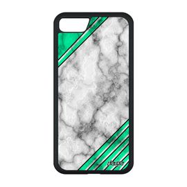 Coque Marbre Pour Iphone Se 2020 Silicone Original Design Pierre Housse Geometrie Motif Granite Texture Triangle Coloré Vert