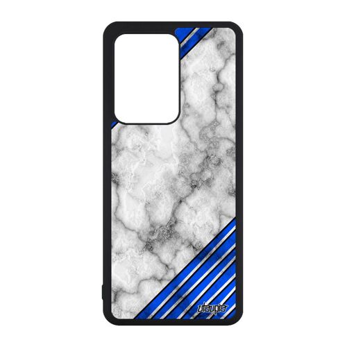 Coque pour S20 Ultra silicone marbre original pierre coloré texture bleu geometrique case portable moderne motif de Samsung galaxy