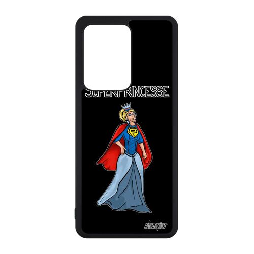 Coque Samsung S20 Ultra silicone super princesse bd texte cadeau d'anniversaire antichoc noir heros telephone drole humour de galaxy