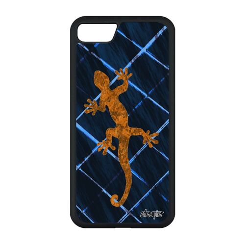 Coque Iphone Se 2020 Silicone Salamandre Noir Reptile 64 Go Legendaire 4g Animal Dessin Lezard Orange Animaux Image Graphique