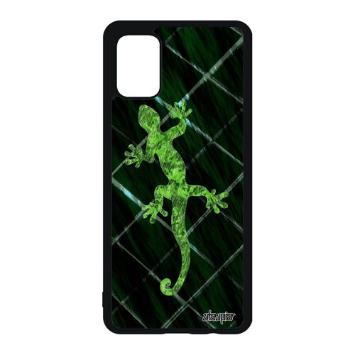 Coque salamandre Samsung A51 en silicone Vert animal peinture anphibien souple animaux portable etui legendaire grille rigide galaxy