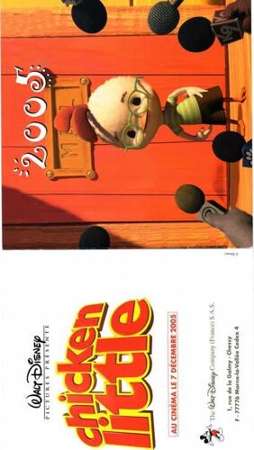 Disney -Carte De Noel 2005 Avec Chicken Little
