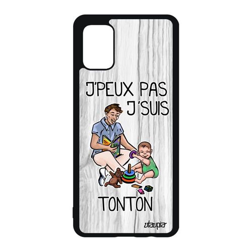 Coque Samsung A51 Silicone J'peux Pas J'suis Tonton Bande Dessinée Case Texte Jpeux Oncle Humoristique Cadeau D'anniversaire Galaxy