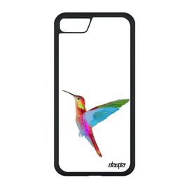 Coque En Silicone Iphone Se 2022 Colibri Animaux Oiseau Fleurs Animal Plumes Design De Protection Personnalisé Orange Portable