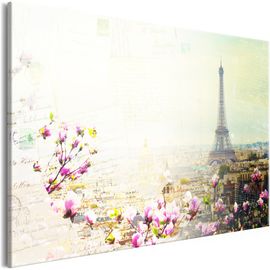 Tableau Villes Postcards from Paris (1 Part) Wide 90 x 60 cm
