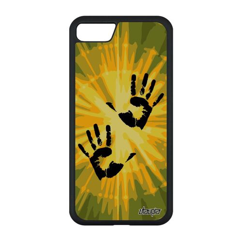 Coque Iphone Se 2022 En Silicone Empreinte Main Explosion Trace De Case Vert Street Art Mobile Deux Noir Peinture Dessin