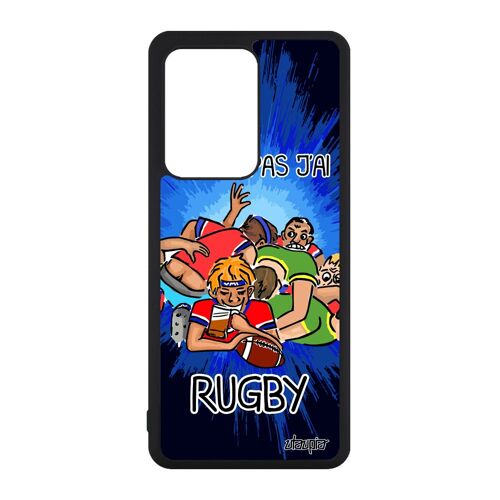 Coque De Protection S20 Ultra Silicone J'peux Pas J'ai Rugby Bd Mobile Telephone Humour Bleu Comique Humoristique Samsung Galaxy