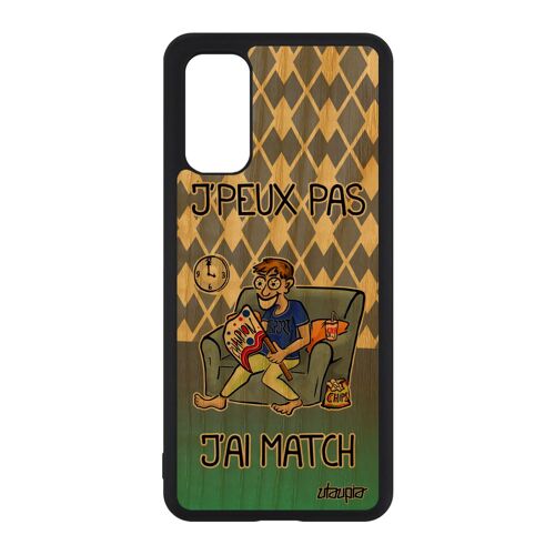 Coque silicone pour S20 bois j'peux pas j'ai match housse rugby antichoc frêne bleu coupe du monde comique je jpeux Samsung galaxy