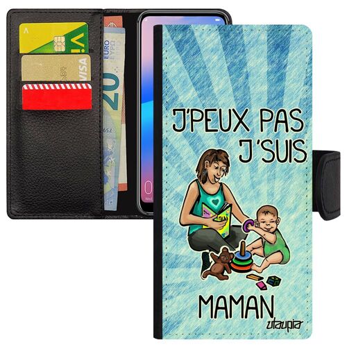 Coque A25 5g J'peux Pas J'suis Maman Bd Solide Parent Bleu Housse Rigide Cadeau De Noel Texte Mere Humoristique Jpeux Samsung Galaxy
