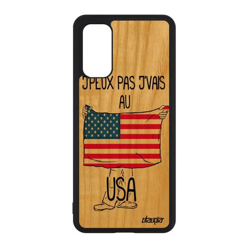 Coque Bois S20 Silicone J'peux Pas J'vais Au Usa Jeux Olympiques Drapeau Americain Foot Nfl Portable Basket Etui Nba Samsung Galaxy