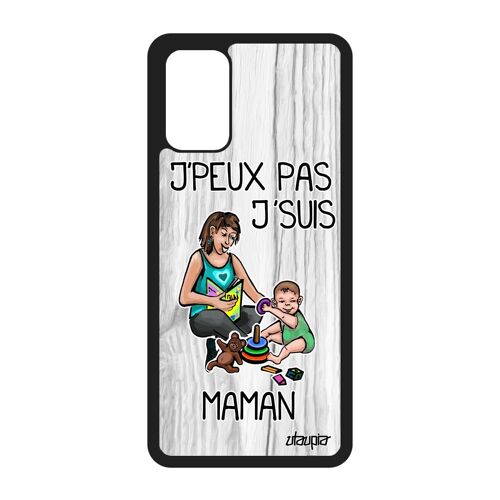Coque Samsung S20+ Plus Silicone Jpeux Pas J'suis Maman Je Mere Parent Famille Portable Humour Bande Dessinée Alu Texte Drole Galaxy