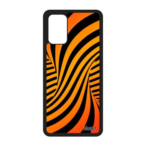 Coque silicone S20+ Plus illusion d'optique moderne 3d 4G graphique case effet cover orange tourbillon magie portable Samsung galaxy