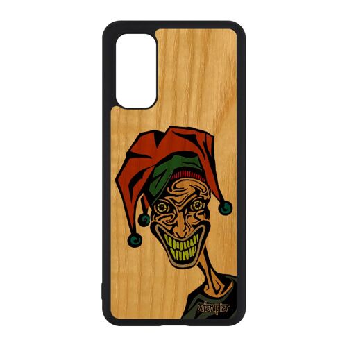 Coque S20 En Bois Silicone Joker Tpu Dessin Clown Drole Mobile De Protection Cartoon Smile Comics Bd Horreur Motif Samsung Galaxy