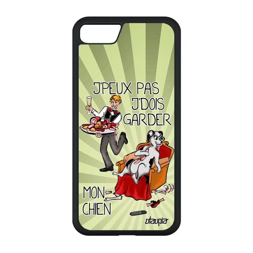 Coque Iphone Se 2022 Silicone J'peux Pas J'dois Garder Mon Chien Antichoc Telephone Humour Texte Humoristique Portable Chiot