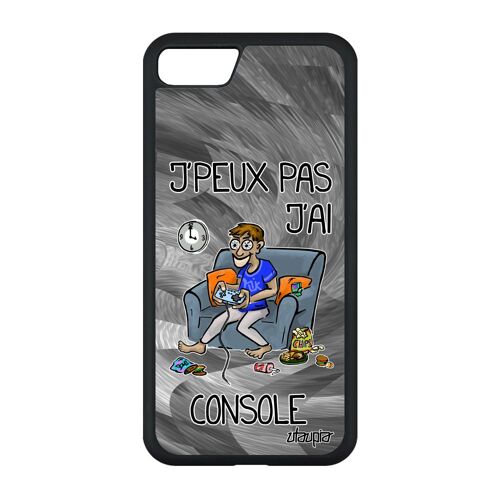 Coque Iphone Se 2022 Silicone J'peux Pas J'ai Console Gamer Telephone Bande Dessinée Jeux Video Mobile Gris Texte Noir Je Geek