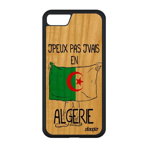 Coque Silicone Pour Iphone Se 2020 Bois J'peux Pas J'vais En Algerie Coupe Du Monde Bumper Personnalisé Basket Can Humour Foot