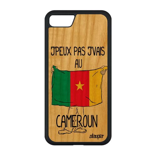 Coque Iphone Se 2022 Bois Silicone J'peux Pas J'vais Au Cameroun Cover Smartphone Coupe Du Monde Jeux Olympiques Republique Du
