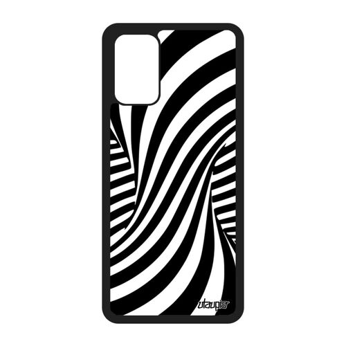 Coque Samsung S20+ Plus silicone illusion d'optique housse bicolore 3d de protection smartphone noir et blanc made in France galaxy