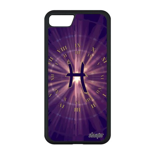 Coque Silicone Iphone Se 2022 Signe Poisson Aluminium Case Astrologique Femme Soleil Violet Etoiles Galaxie Univers Antichoc