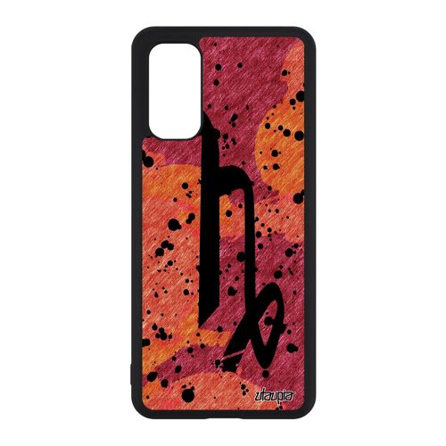 Coque Samsung Galaxy S20 En Silicone Signe Du Zodiaque Capricorne De Protection Rouge Peinture Telephone Astrologique Made In France
