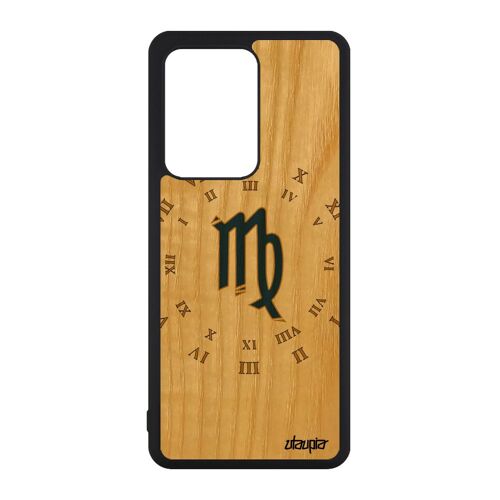 Coque S20 Ultra Bois Silicone Signe Vierge Case Astrologique Horloge Souple Cover Smartphone Telephone Du Zodiaque De Samsung Galaxy