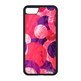 Coque Iphone Se 2020 Silicone Peinture Abstrait 4g Telephone Fond Ronds Jolie Artistique Violet Galaxie Antichoc Motif Design