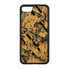 Coque Silicone Carreau Tartan Iphone Se 2020 Bois Telephone Fond Motif Artisanal Design Etui Personnalisé Gris Made In France