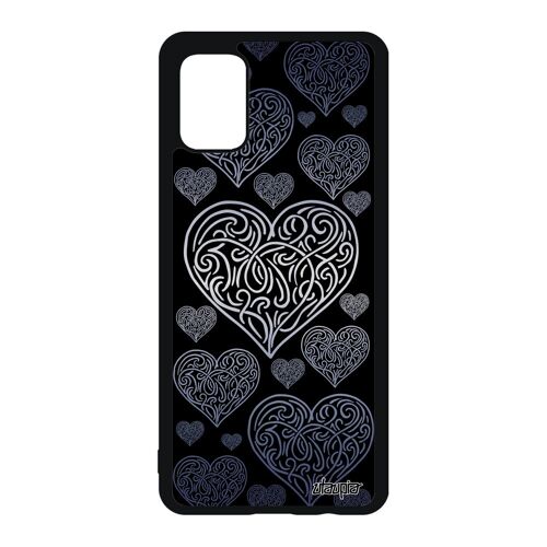 Coque telephone Samsung A51 silicone cur design amour love SM-A515FN case noir amitie smartphone cadeau saint valentin image galaxy