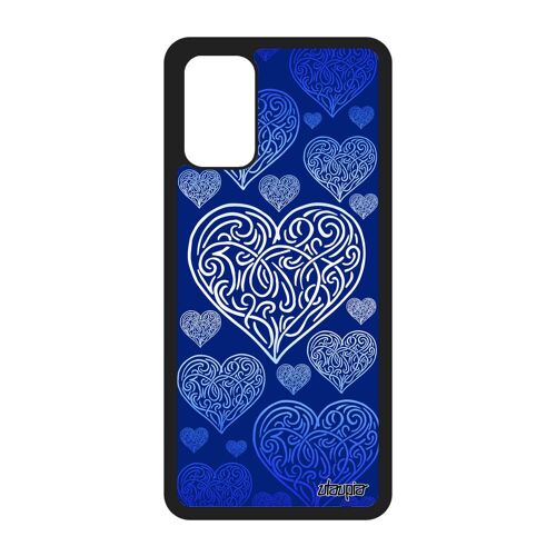 Coque Pour S20+ Plus Silicone CUr Amour 4g Bumper Motif Amitie Love Noir Antichoc Femme Cadeau Saint Valentin Bleu Samsung Galaxy