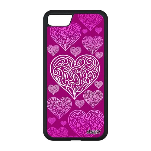 Coque CUr Iphone Se 2022 En Silicone Motif Amour Rose Love Telephone Fille 4g 64 Go Amitie Symbole Case Cadeau Saint Valentin