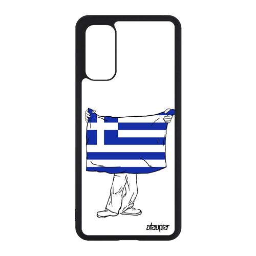 Coque Drapeau Grece Grec Samsung S20 Silicone Coupe Du Monde Euro Souple Coupe D'europe Portable Telephone Jo Made In France Galaxy