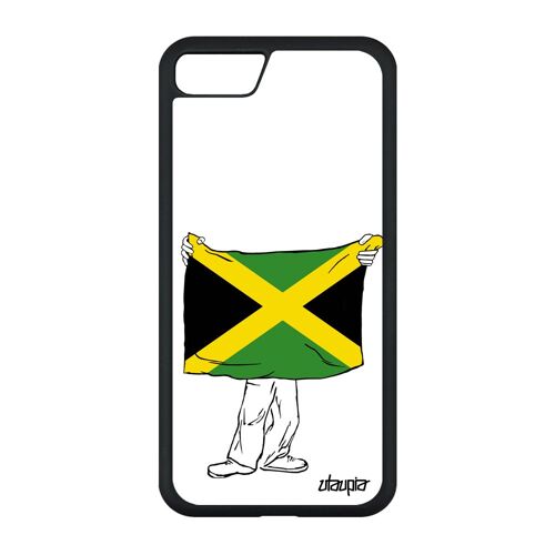 Coque Telephone Iphone Se 2022 Silicone Drapeau Jamaique Jamaicain Basket Motif Ragga De Protection Etui Metal Souple Foot 4g