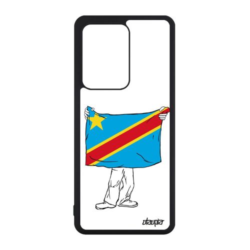 Coque Galaxy S20 Ultra Silicone Drapeau Rdc Congo Kinshasa Congolais Football Metal Coupe Du Monde Pas Cher Telephone Foot Samsung