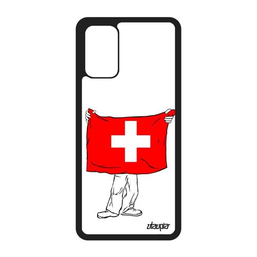 Coque Samsung S20+ Plus Silicone Drapeau Suisse Jeux Olympiques Basket Telephone Switzerland Euro Housse Coupe Du Monde Jo De Galaxy