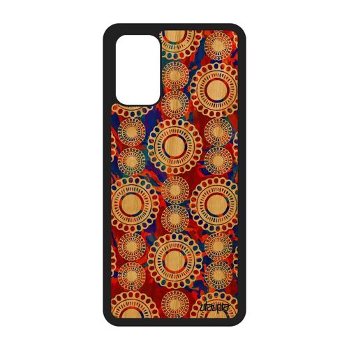 Coque silicone motif floral S20+ Plus en bois floraux noir de protection TPU Femme peinture unique fleur multicolore Samsung galaxy
